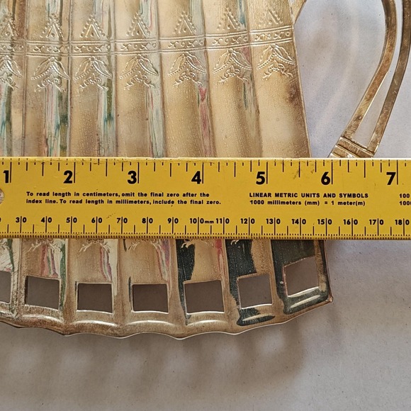 Vintage Godinger Silver 1992 Teapot Trivet Book Motif Silverplate Kitchen Decor - Picture 7 of 8